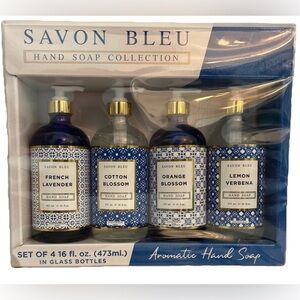Savon Bleu Hand Soap Collection - 16oz Glass Bottles - 4 Pack